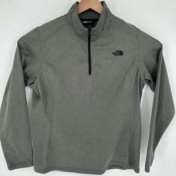 The North Face Tech Glacier 1/4 Zip Pullover Sz XL Gray Sweatshirt Women's T8 - Picture 2 of 6